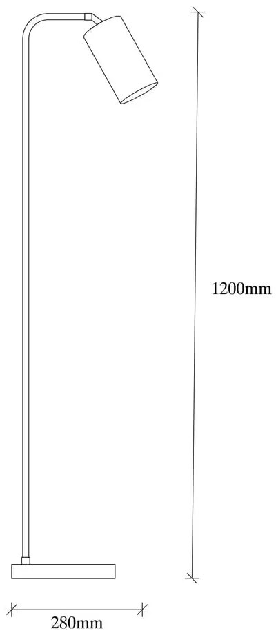 Stojacia lampa v čierno-zlatej farbe s kovovým tienidlom (výška 120 cm) Emek – Opviq lights