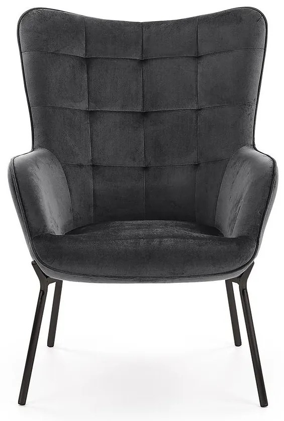 Kreslo Castel sivá/čierna