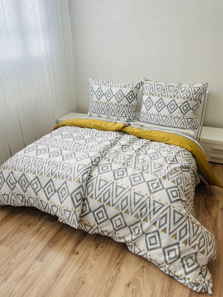 Obliečky bavlnené Omega TiaHome - 1x Vankúš 90x70cm, 1x Paplón 140x200cm
