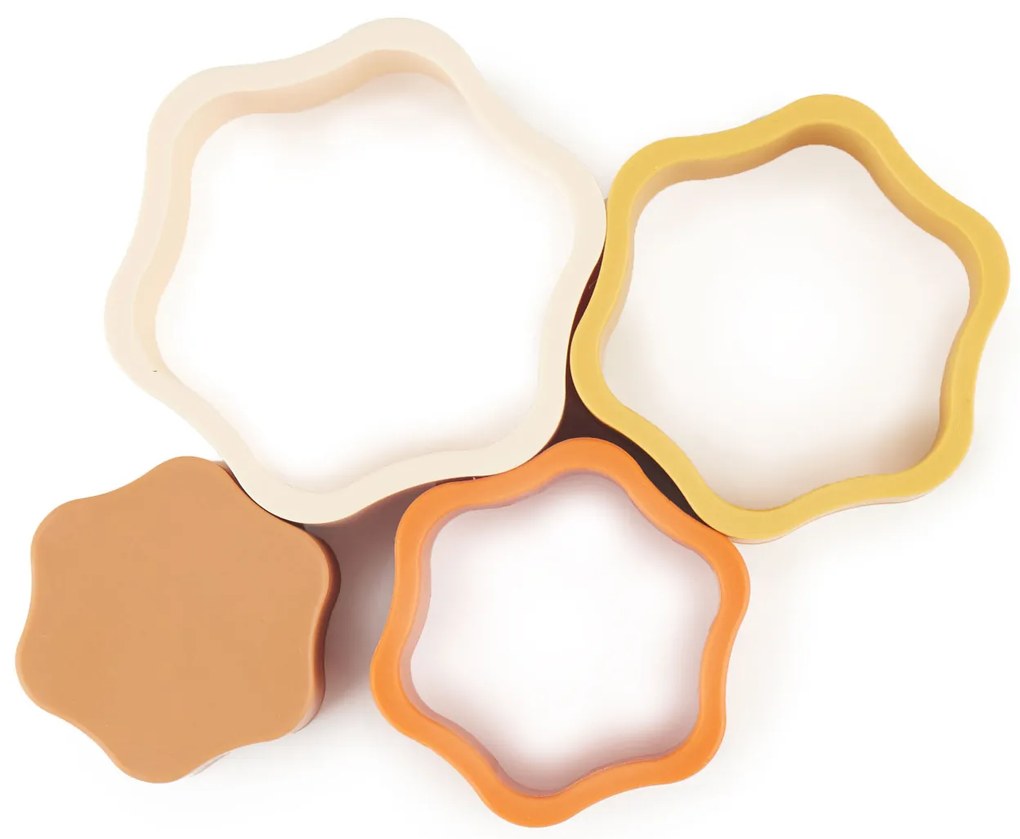 Bieco - Silikónová stohovacia kvetina - Chocolate Bliss