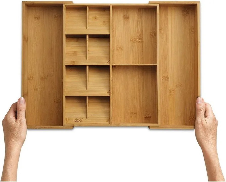Nastaviteľný bambusový príborník do zásuvky v prírodnej farbe 32 x 40 cm DrawerStore Bamboo – Joseph Joseph