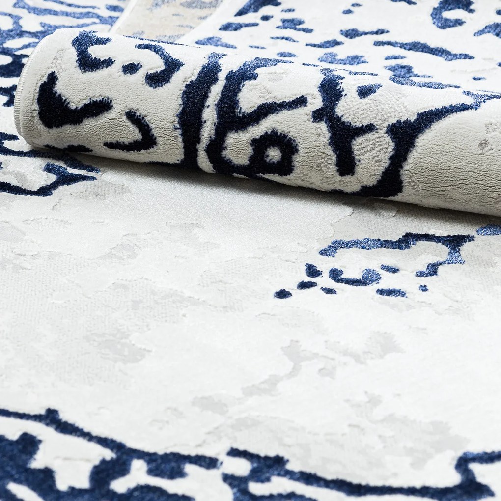 Dywany Łuszczów, Kusový koberec Allure 1961 white/blue, 160x220, modrá, kancelária