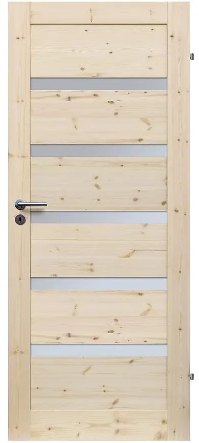 Dvere vnútorné Wezuwiusz 5S 60P  so sukmi nelakované zámok na kľúč