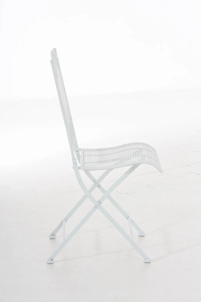 Kovová skladacia stolička Kiran - Biela