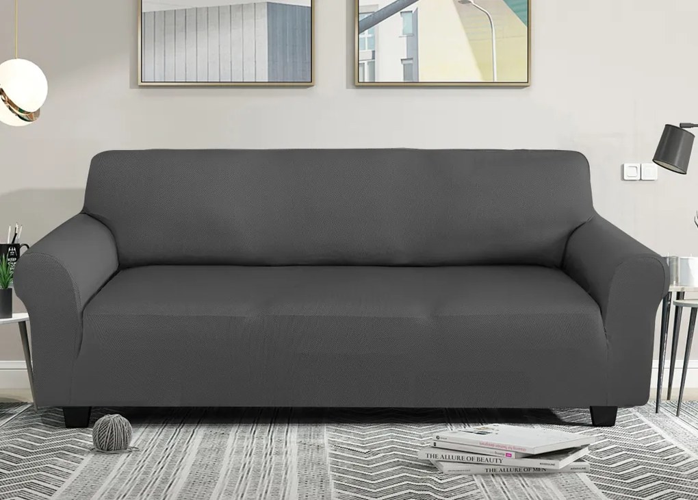 Ultra elastický potah na dvoumístnou pohovku BestBerg / šedá