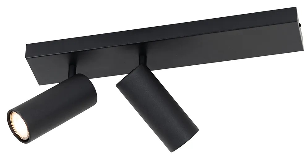Inteligentný stropný reflektor čierny 2-svetelný nastaviteľný vrátane 2 Wifi GU10 50mm - Renna