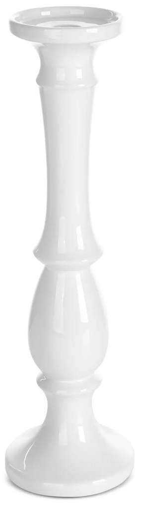 KERAMICKÝ SVIETNIK JOLY 11X11X39 CM BIELA