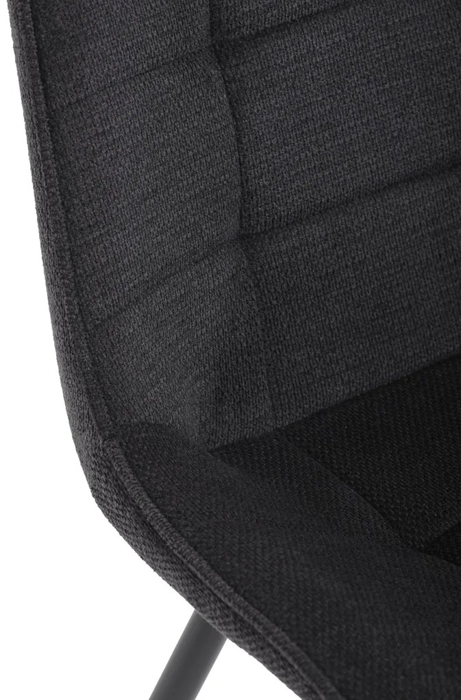 Autronic - Židle jídelní, černá látka, černý kov, otočný mechanismus 90°/90° (L/P) - funkce reset - HC-T1130 BK2