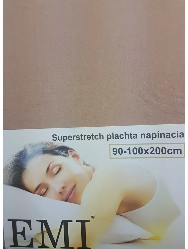 Plachta posteľná oriešková superstretch EMI, Plachta 90x200