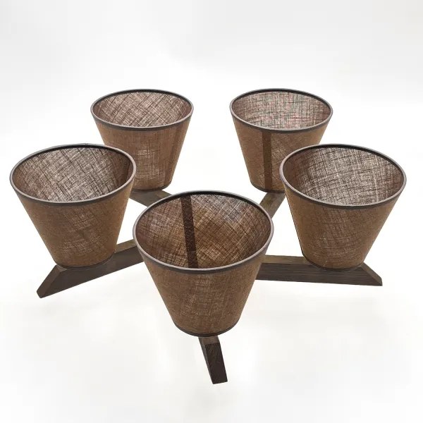 Brilagi - LED  Prisadený luster ANTHONY 5xE14/40W/230V dub orech/hnedá