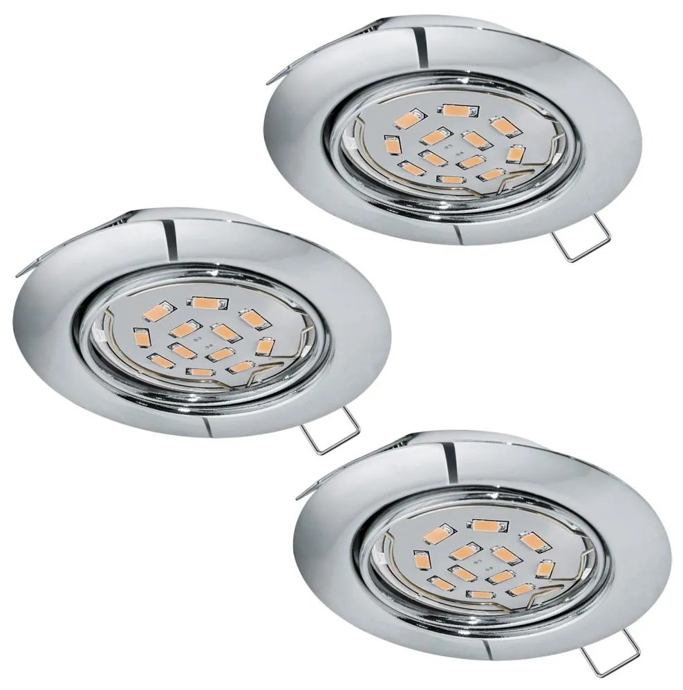 Eglo 94407 - SADA 3x LED Podhľadové svietidlo PENETO 3xGU10-LED/5W/230V