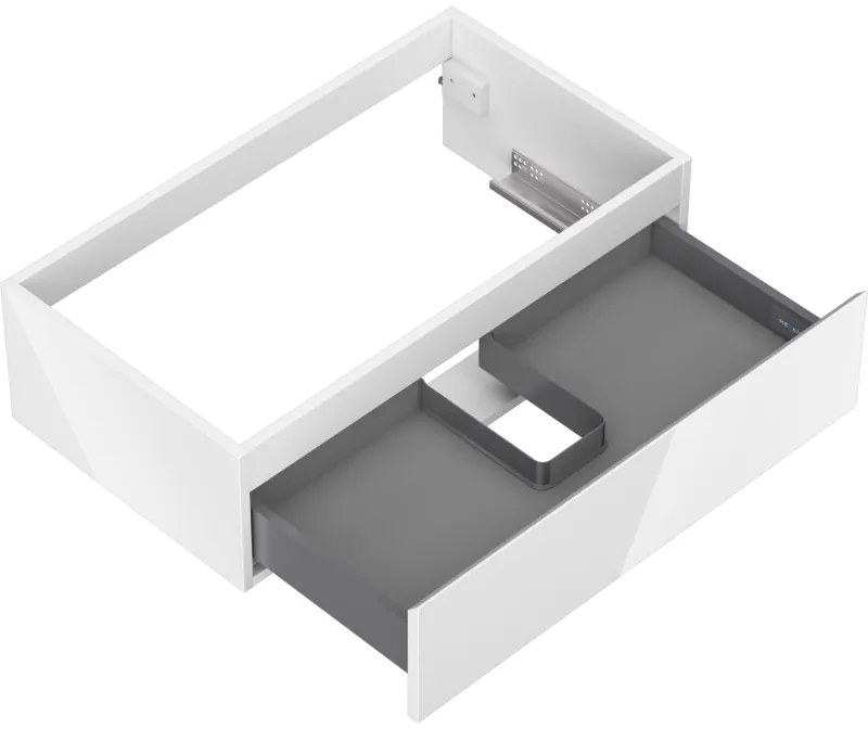 Mexen Orio, kúpeľňová skrinka 80 cm, 1 zásuvka, biela lesklá, 91A10-08023-1-BF00