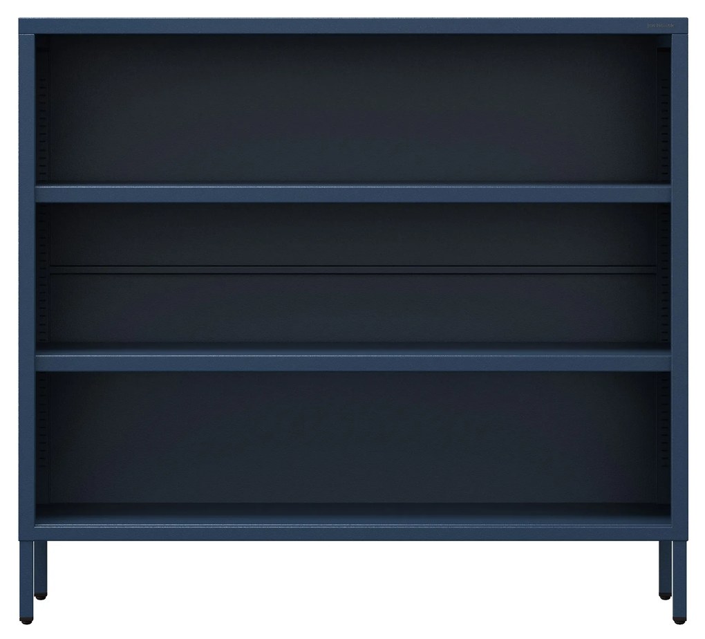 Nízky policový regál LUCA, 1000 x 900 x 350 mm, Modern: tmavomodrá farba
