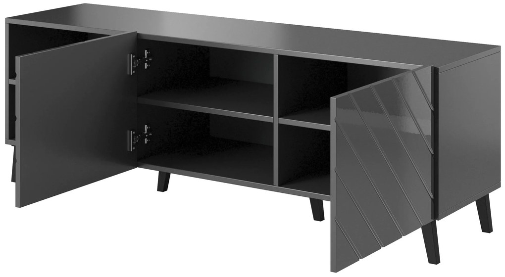 Cama Sivý TV stolík Abeto 2D