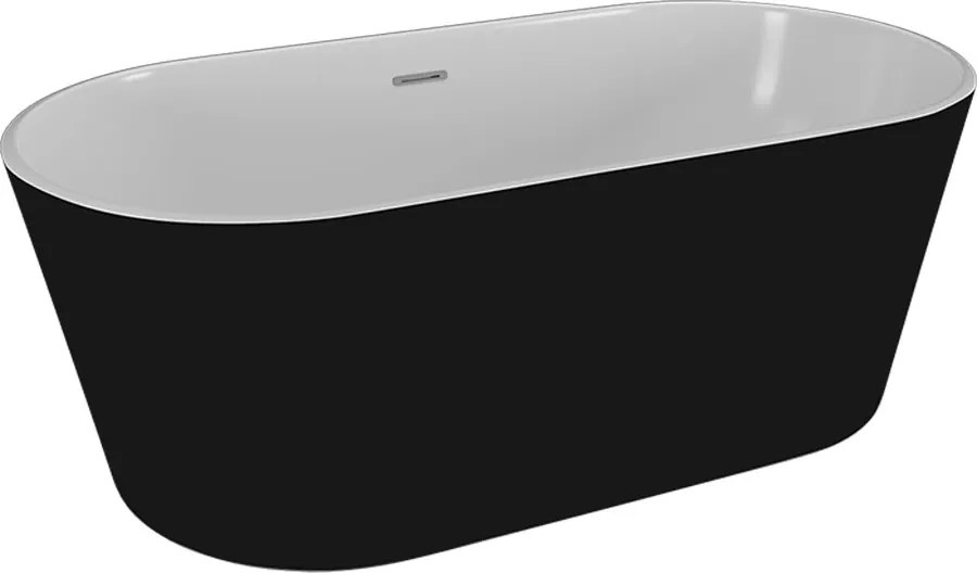 Polimat Akrylátová voľne stojaca vaňa Uzo 160x80 POLIMAT-Rozmery: 160x80, POLIMAT-Farba vane: Biela / mokka lesk