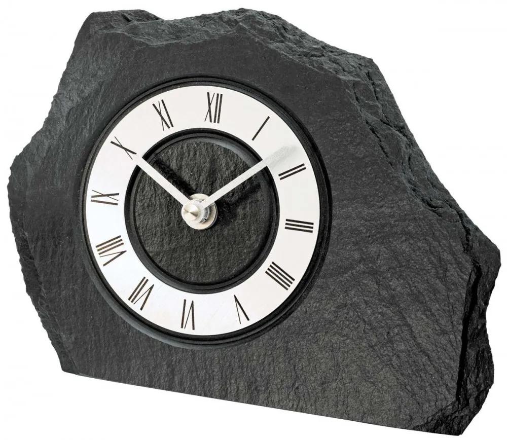 Stolové hodiny z bridlice AMS 1104, 20 cm