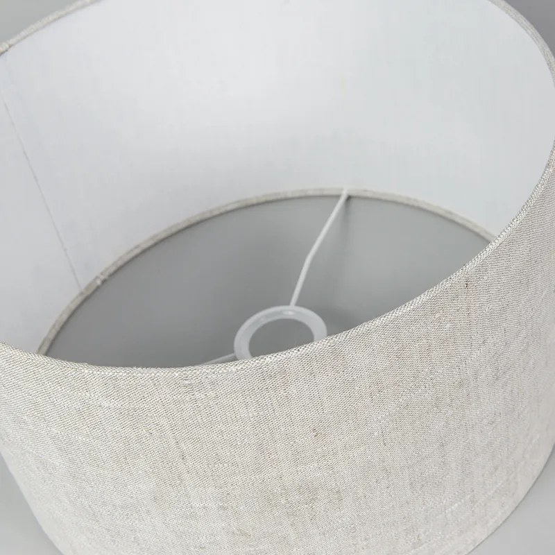 Tienidlo na lampu z látky svetlošedá 35/35/20