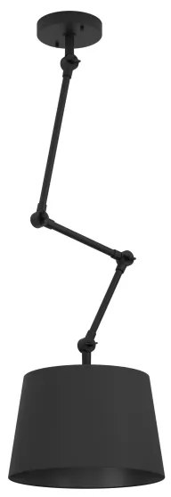 Eglo 390112 - Luster na tyči PISTUNIO 1xE27/40W/230V čierna