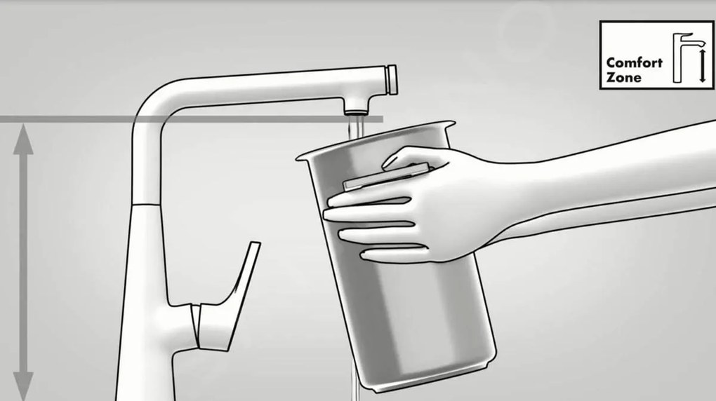 Hansgrohe M54, drezová batéria Talis s výsuvnou koncovkou, sBox, vzhľad nerezový, HAN-72809800