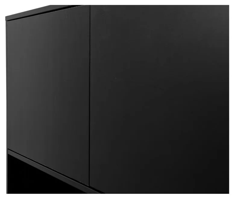 Čierna skrinka z borovicového dreva 110x170 cm Finca – WOOOD