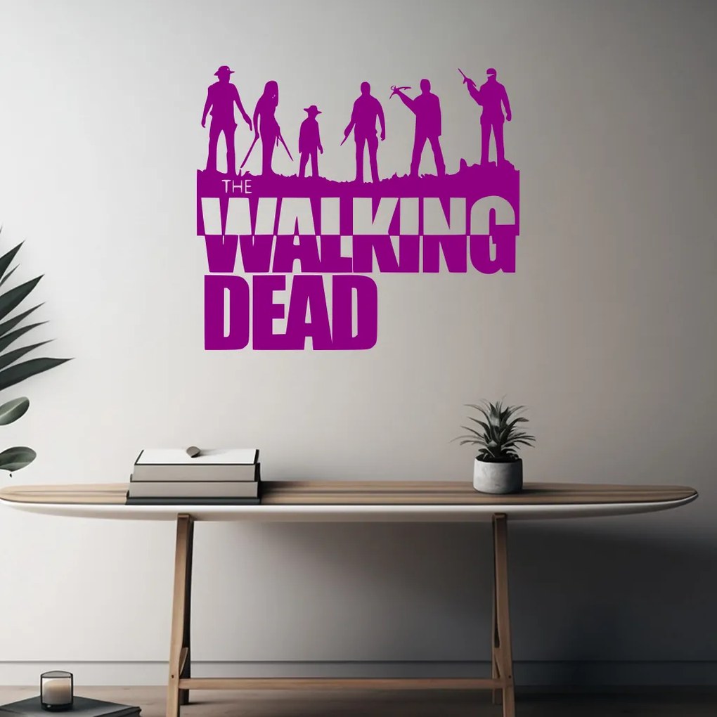 Veselá Stena Samolepka The Walking Dead Farba: červená, Veľkosť: 100 x 88 cm