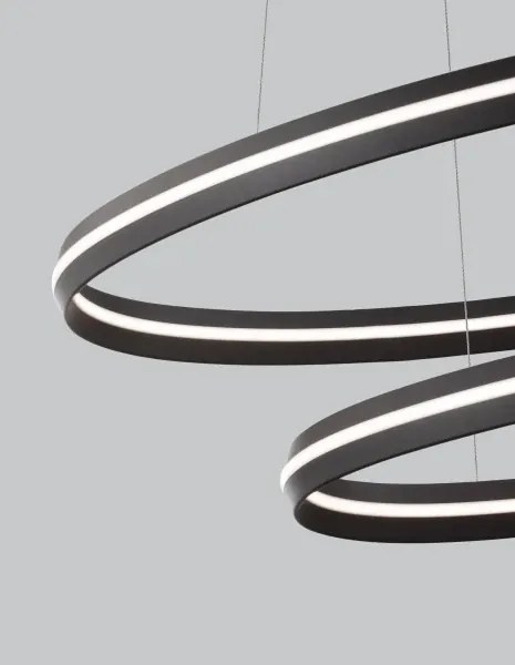 LED luster Torrente 40 čierne