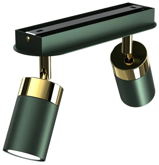 Bodové svietidlo JOKER 2xGU10/25W/230V zelená/zlatá