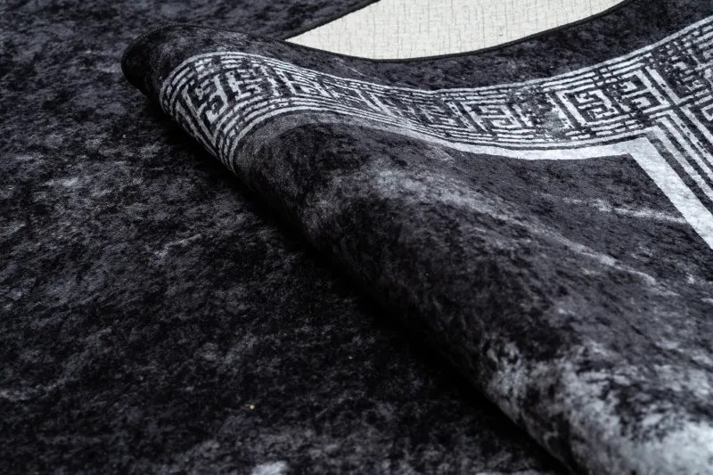 Dywany Łuszczów, Kusový koberec Miro 51278.810 Marble black/white, 160x220, čiernobiela, chodba / predsieň