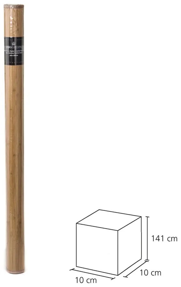Bambusový koberec v prírodnej farbe 140x200 cm - Casa Selección