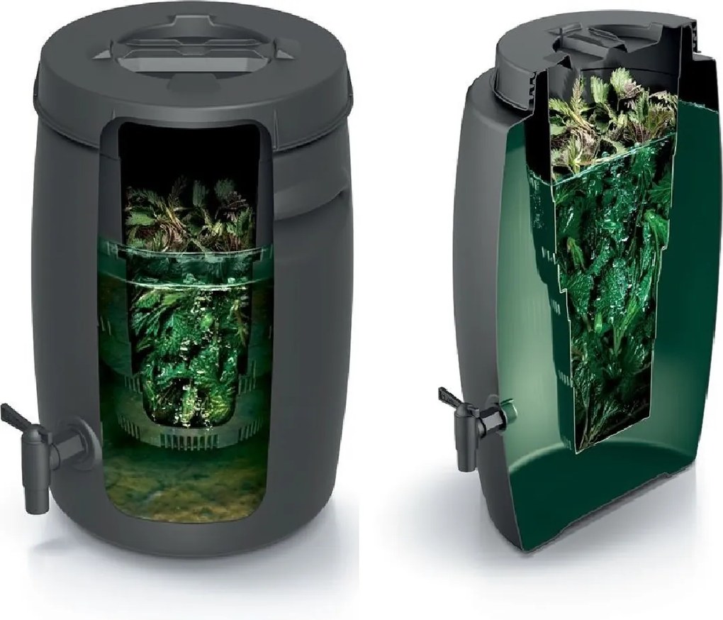 PROSPERPLAST Kompostér na výrobu ekologického hnojiva COMBIOLIQ, čierny, 25 l