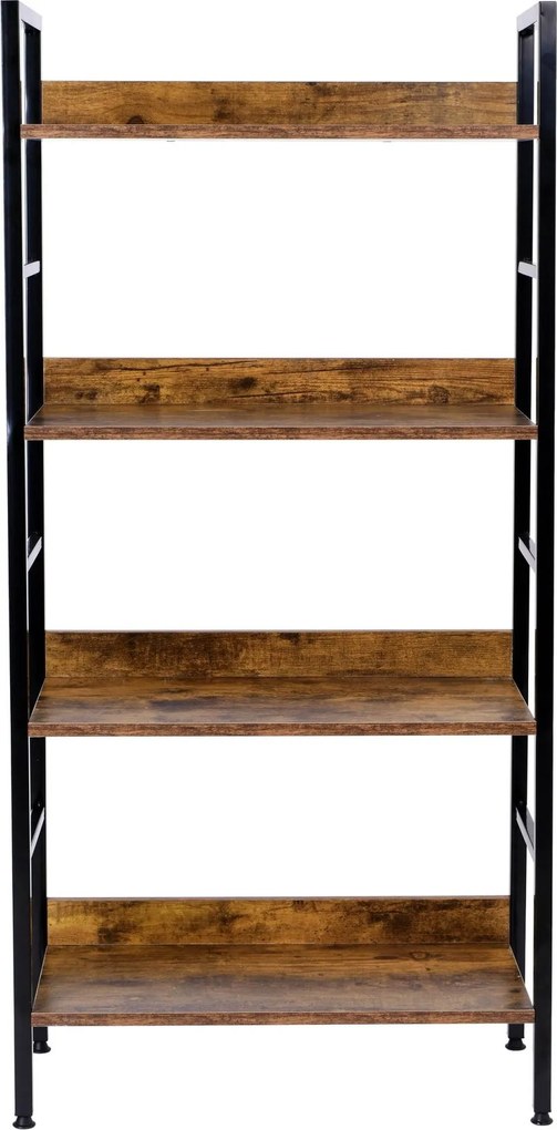 Lofotvý regál VARBERG - kov/drevo