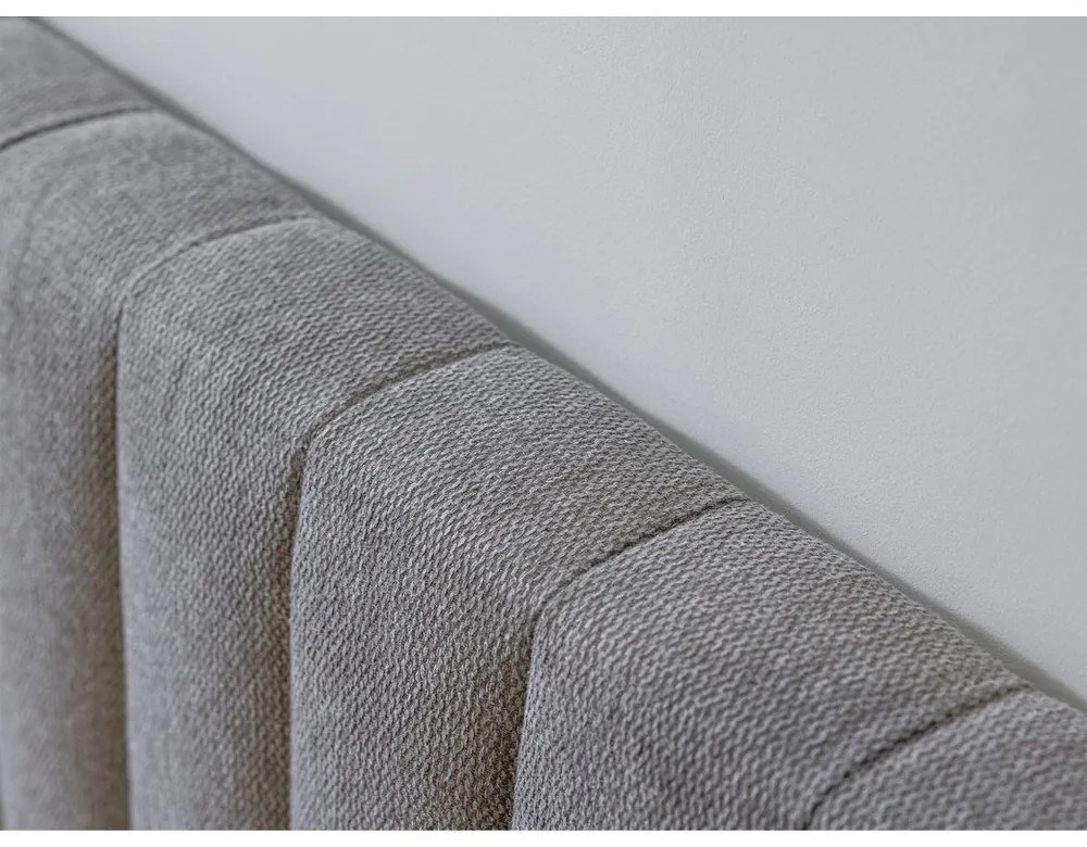 Svetlosivá/prírodná dvojlôžková posteľ s roštom 180x200 cm Oceane – Bobochic Paris