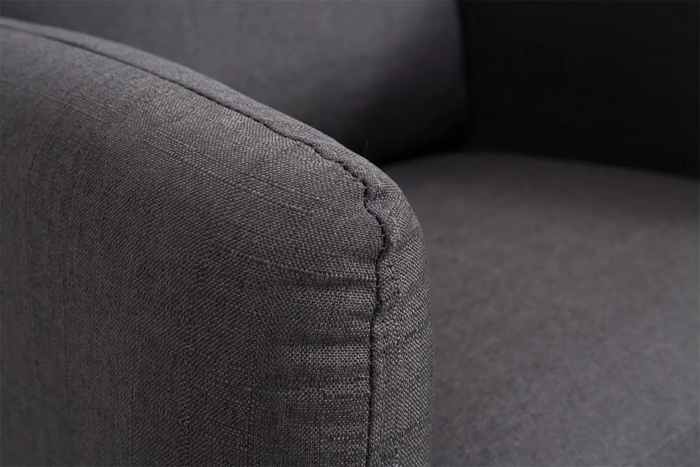 Design-Shop Kreslo Tilg látka - Tmavo sivá