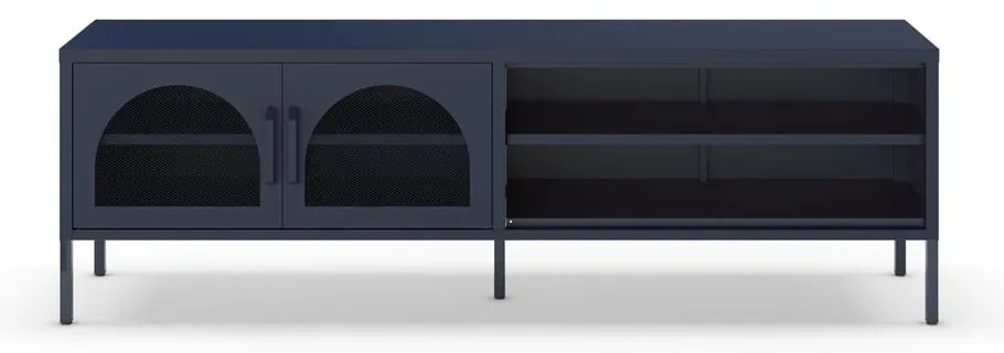 Tmavomodrý TV stolík 160x50 cm Diora – Marckeric