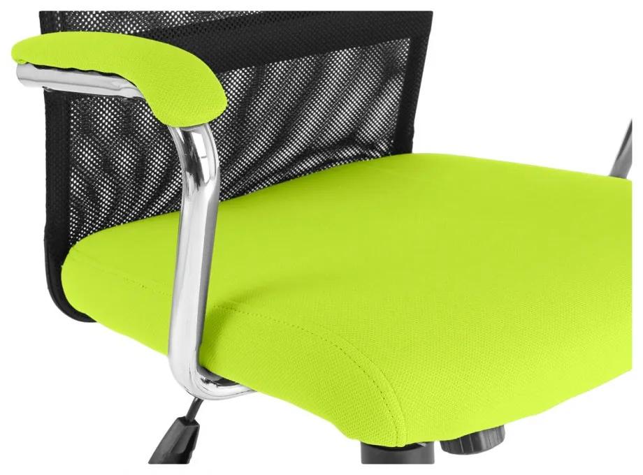 Detská stolička LUNA – látka, čierno-reflexná zelená