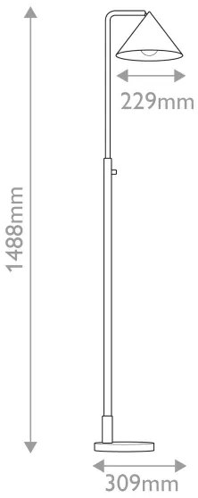 Alora Mood ALM-REMYCK-FL-BK - Stojacia lampa REMYCK 1xE27/60W/230V čierna