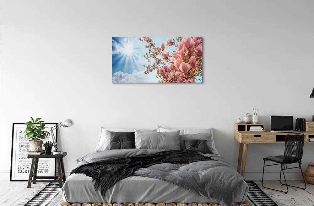 Obraz canvas Magnólie neba slnko 120x60 cm