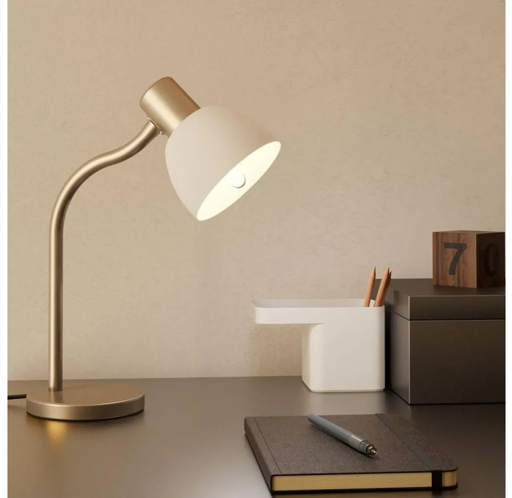 Eglo 901061 - Stolná lampa MACERE 1xE14/25W/230V matný chróm EG901061