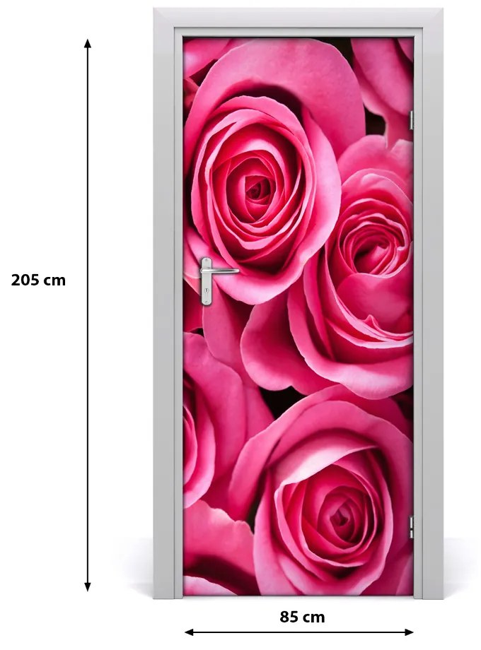 Samolepiace fototapety na dvere ružová ruža 85x205 cm