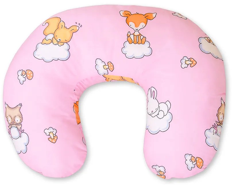 Bobono Vankúš na kŕmenie- Basic Forest animals pink