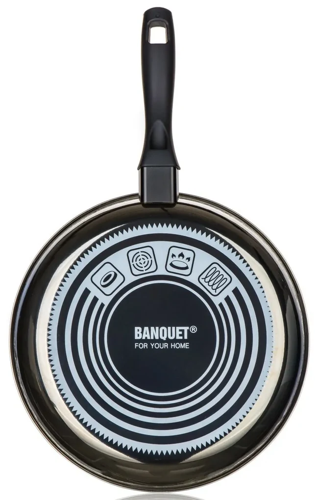 Banquet Panvica smaltovaná METALLIC Black 28 cm, s nepriľnavým povrchom, 28 cm