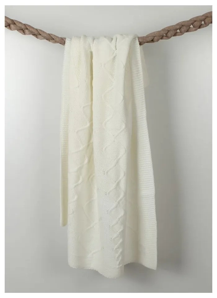 Biela detská deka s prímesou bavlny Homemania Decor Baby Baby, 90 x 90 cm