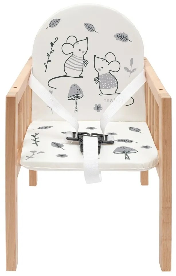 New Baby Detská drevená jedálenská stolička Jerry