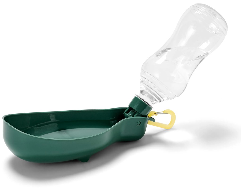 Fľaša na pitie pre psy so zabudovanou miskou