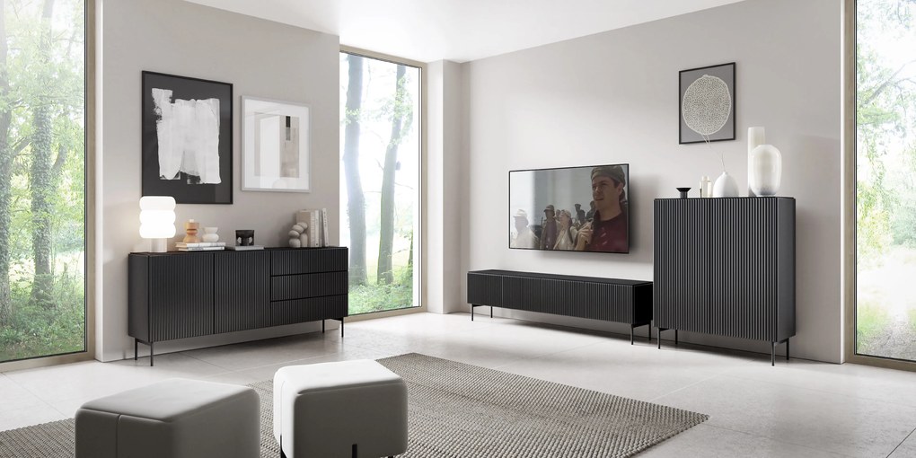 LAS TV stolík Muti E - čierna
