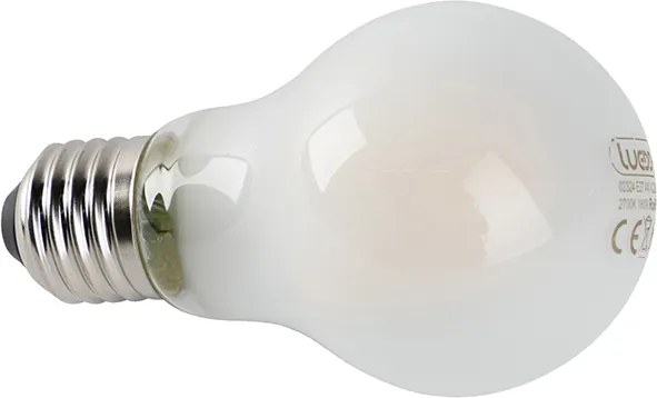 Sada 5 LED žiaroviek E27 Filament A60 matné sklo 4W 450lm 2700K