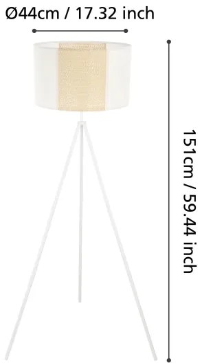 Eglo 43556 - Stojacia lampa ARNHEM 1xE27/40W/230V
