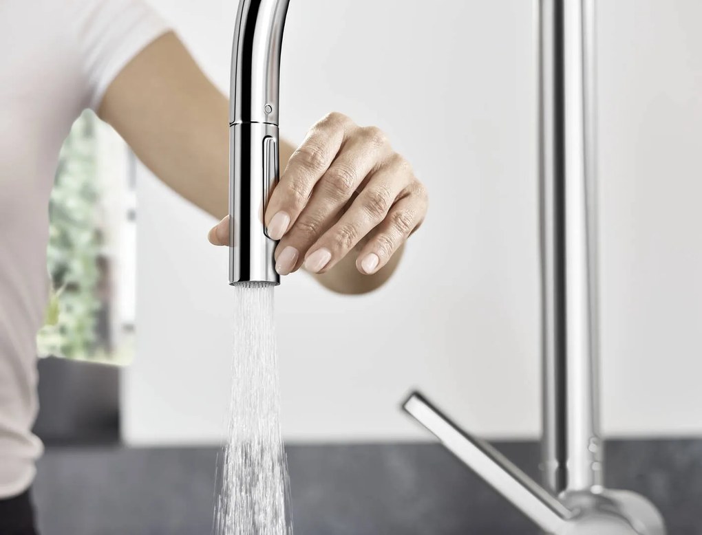 Hansgrohe M54, drezová batéria Talis s výsuvnou spŕškou, sBox, chrómová, HAN-72801000