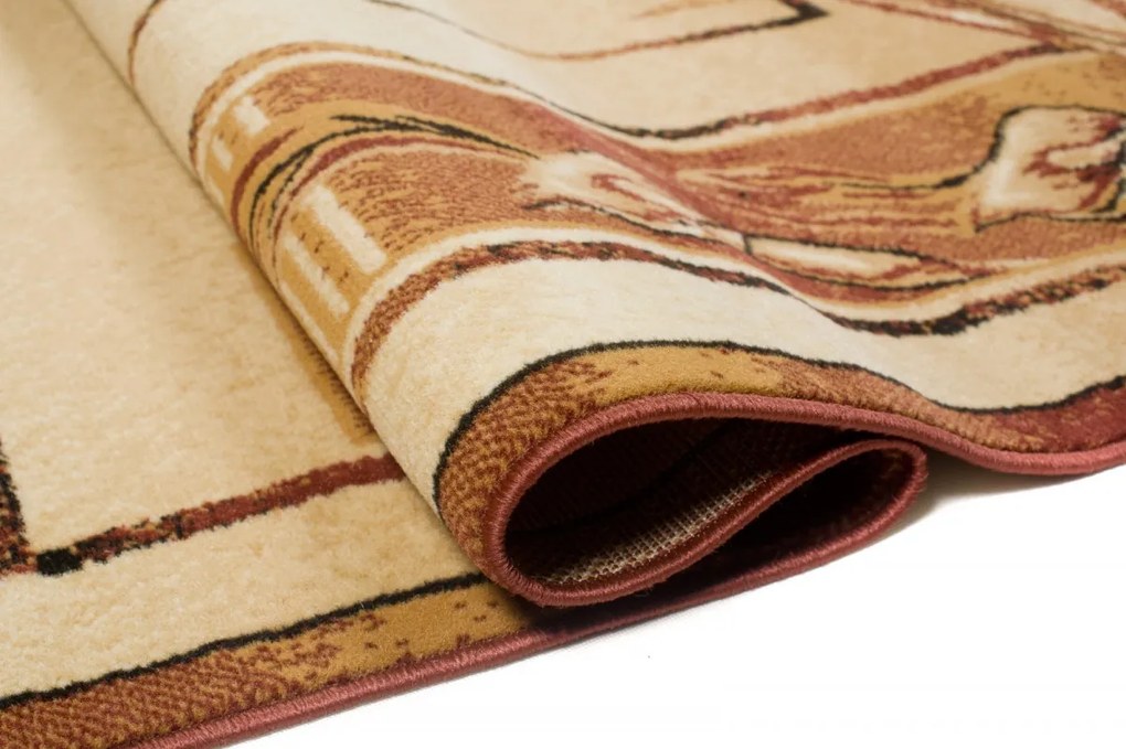 TA Koberec 7131E SVETLO BÉŽOVÝ ATLAS PP Rozmer: 80x150 cm