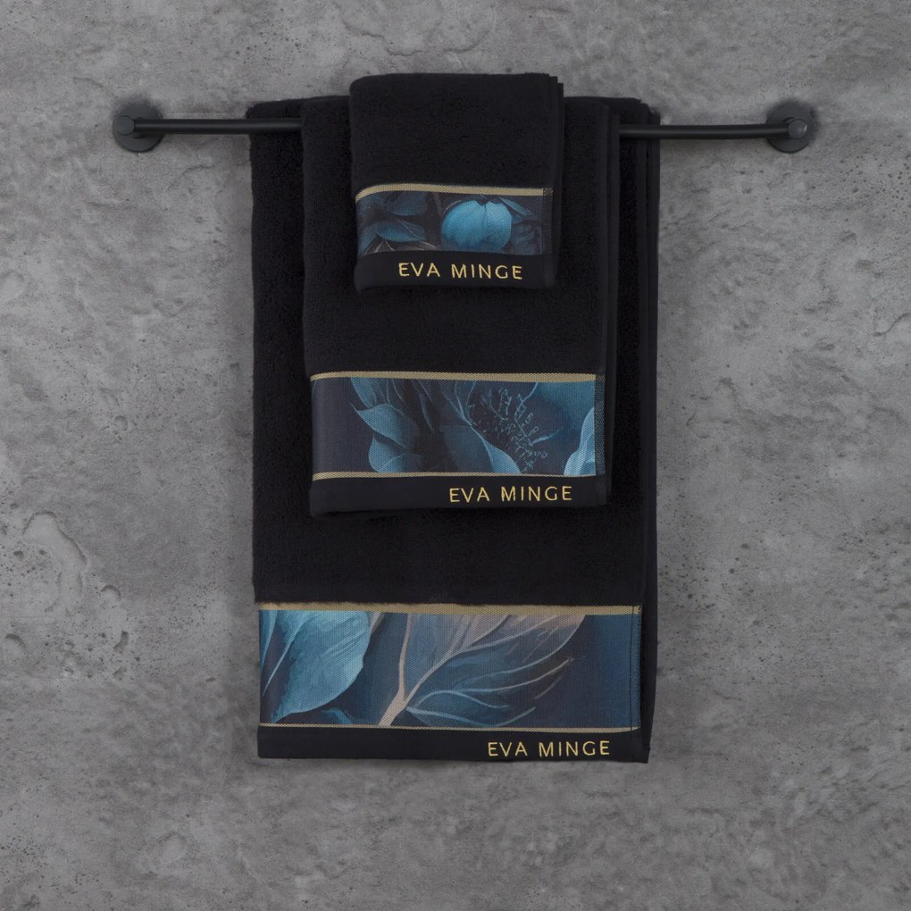 FROTÉ UTERÁK EVA MINGE12 50X90 CM ČIERNA